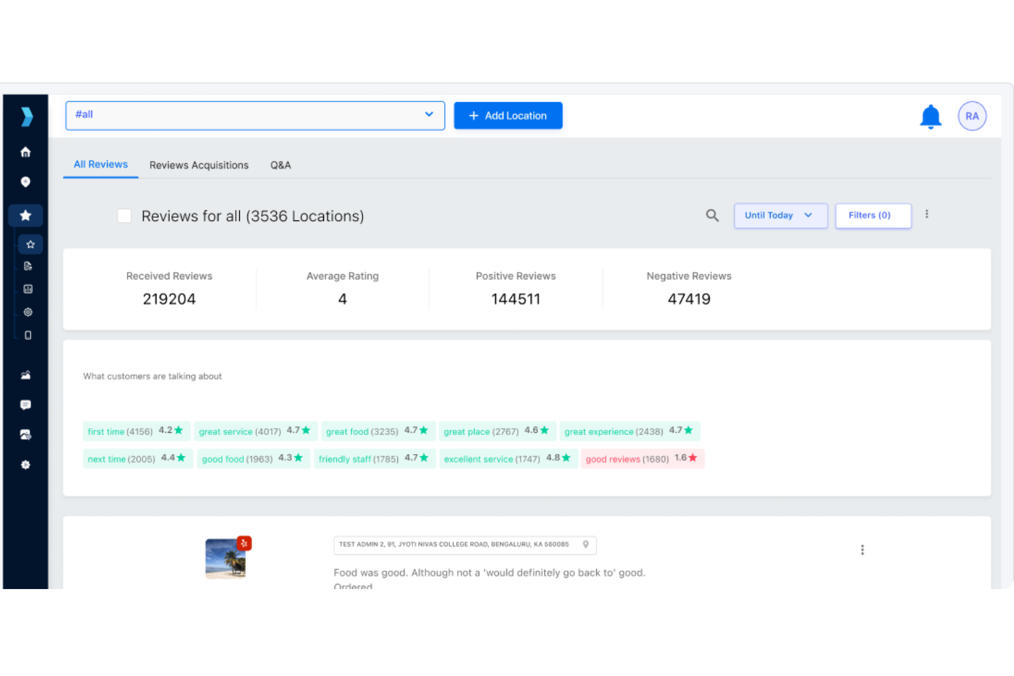 Synup screenshot - 10 migliori software per la gestione della reputazione recensiti nel 2026