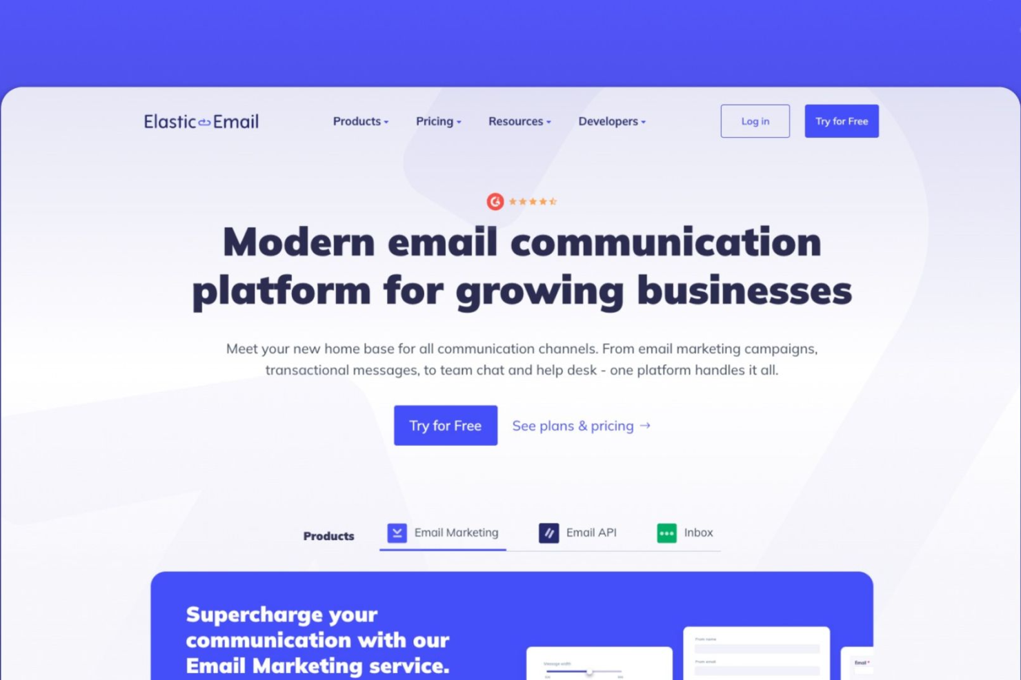 Elastic Email screenshot - 10 migliori alternative a MailerLite recensite nel 2026
