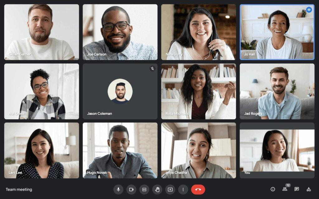 Google Meet screenshot - 10 migliori piattaforme per webinar recensite nel 2026