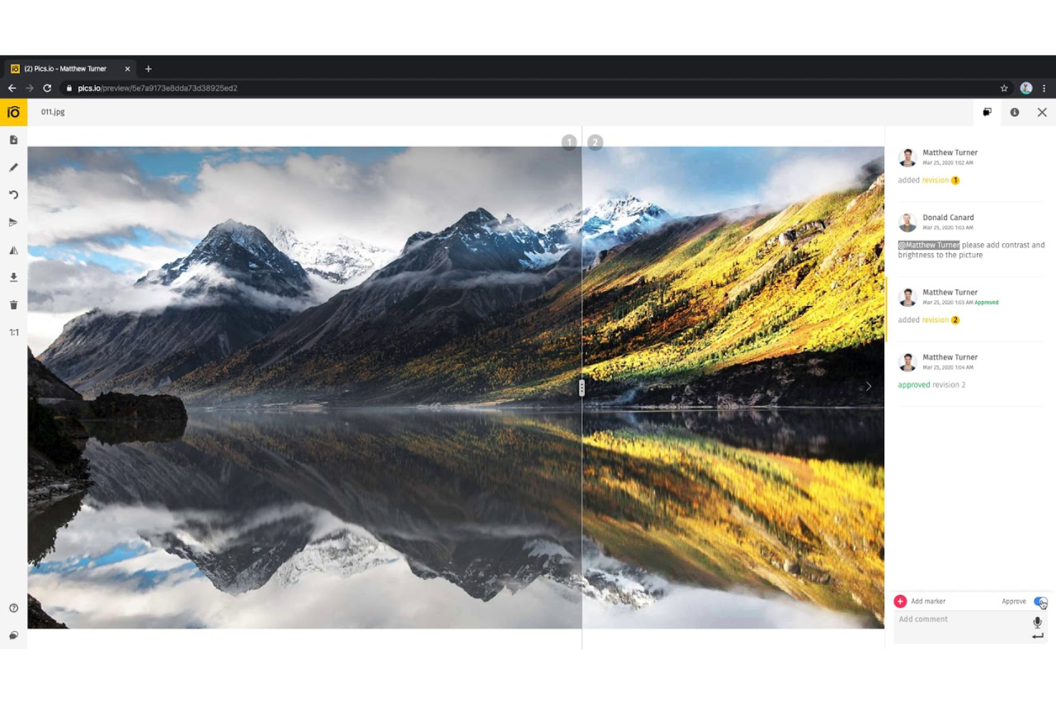 Pics.io screenshot - 10 Migliori Software di Gestione degli Asset di Marketing del 2026