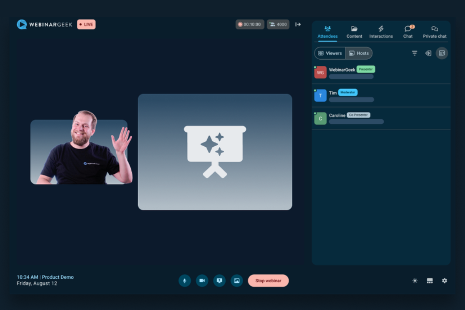 WebinarGeek screenshot - 10 Mejores Plataformas de Marketing B2B Analizadas para 2026