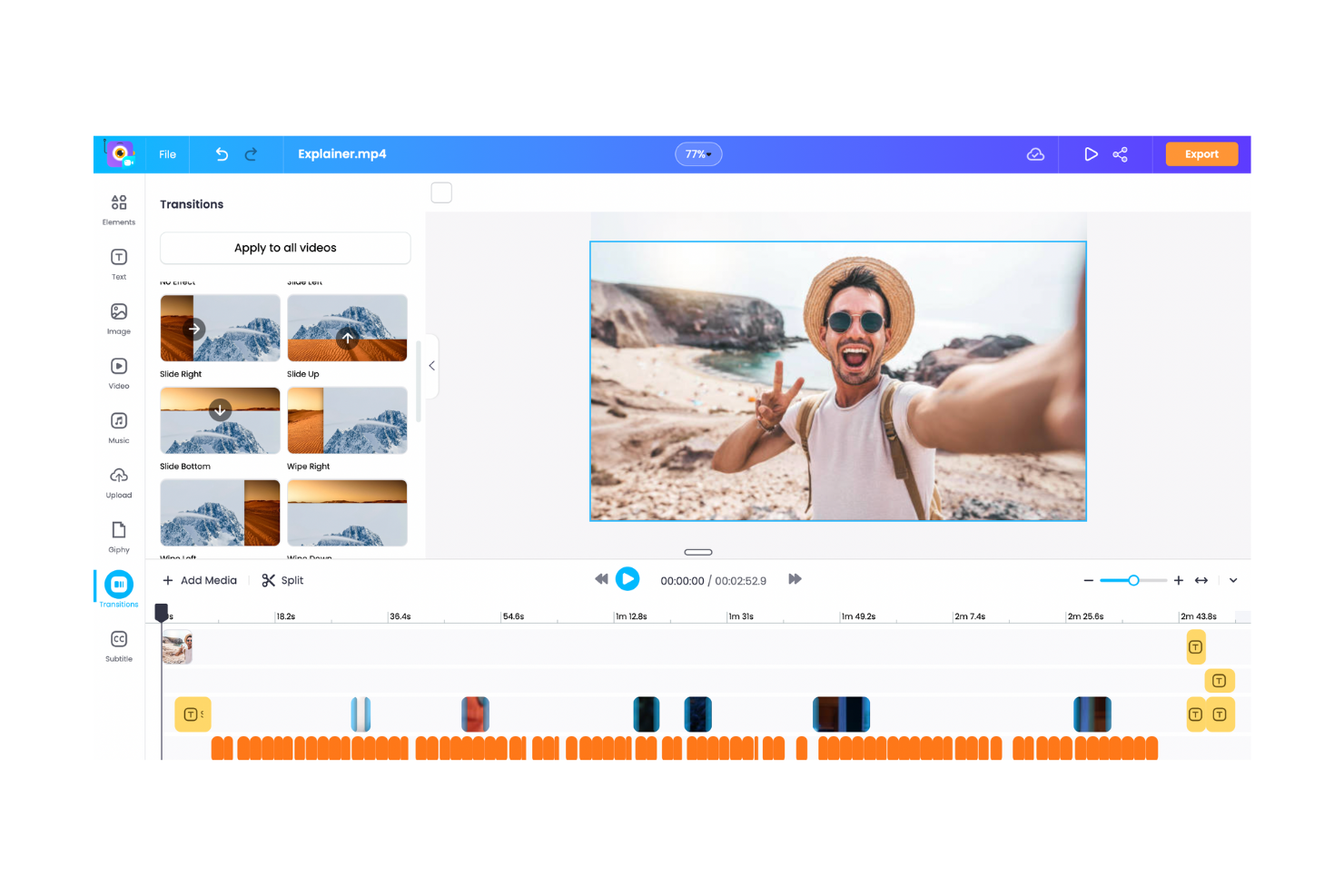 Vmaker screenshot - Los 10 Mejores Editores de Video con IA Revisados en 2026
