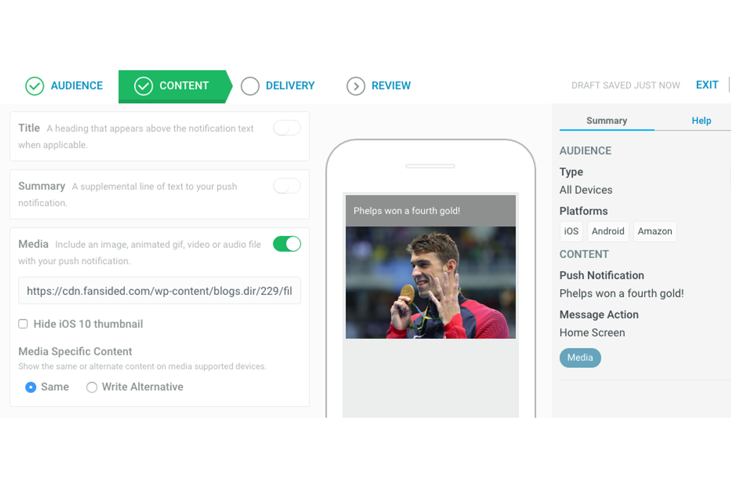 Airship screenshot - 10 Migliori Servizi per Notifiche Push per il 2026