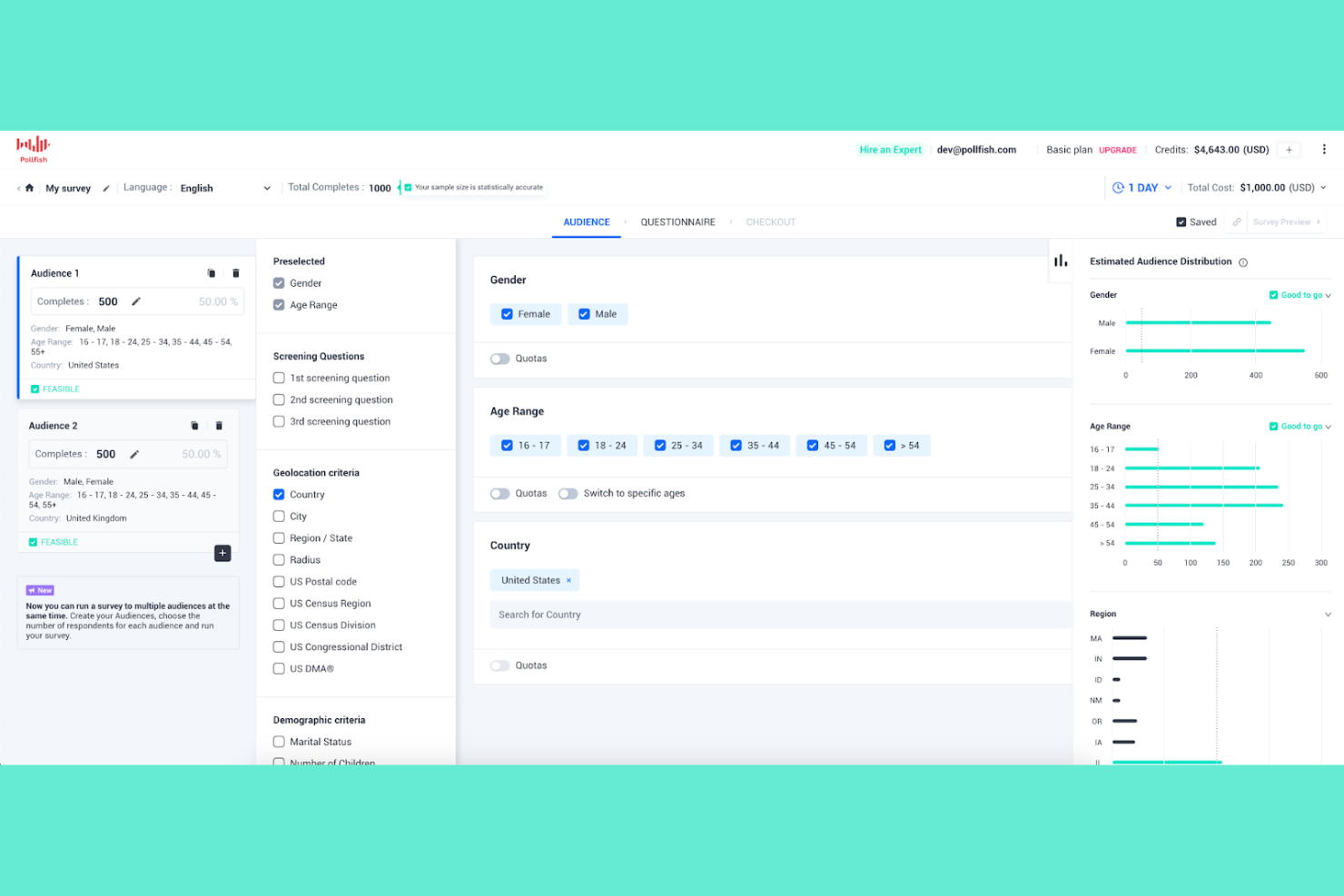 Pollfish screenshot - 10 alternative a SurveyMonkey selezionate per il 2026