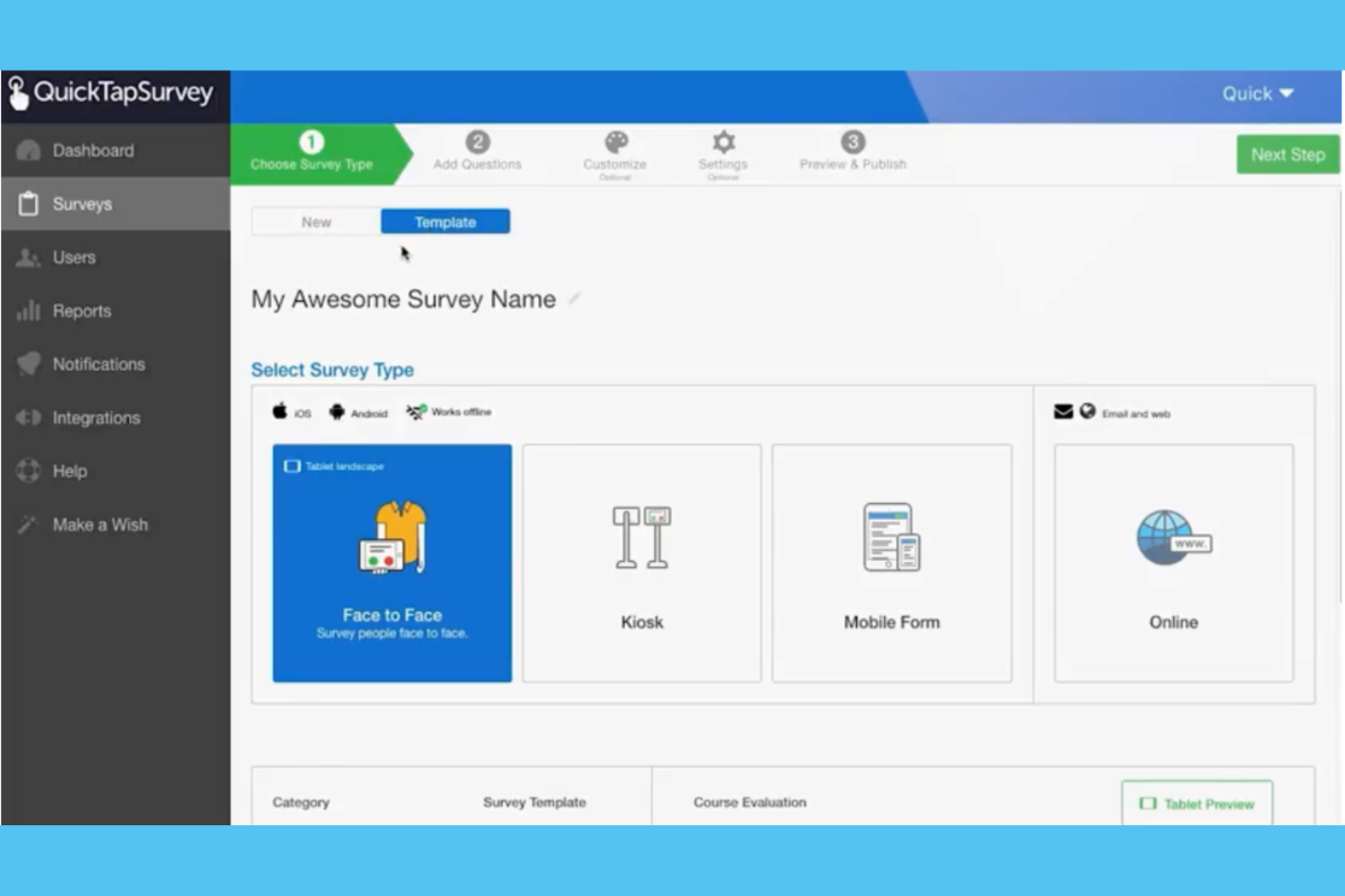 QuickTapSurvey screenshot - Las 10 mejores aplicaciones para recopilar contactos en ferias comerciales, reseñadas en 2026