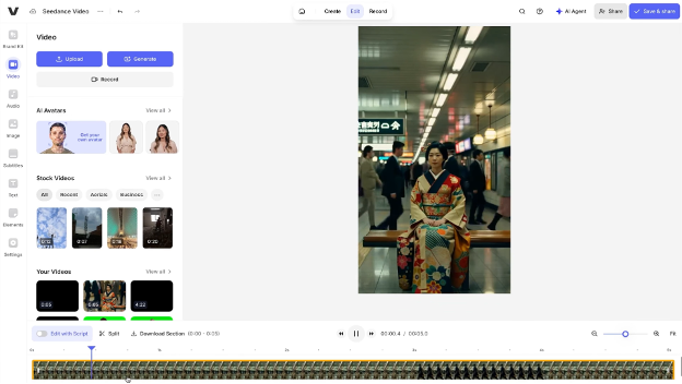 Seedance screenshot - 10 Migliori Generatori di Video AI Recensite nel 2026