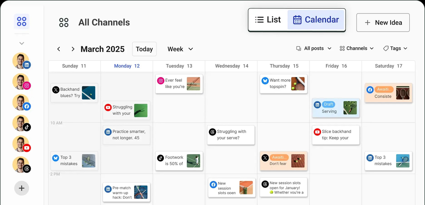 Buffer screenshot - 10 mejores herramientas gratuitas de escucha social revisadas en 2026