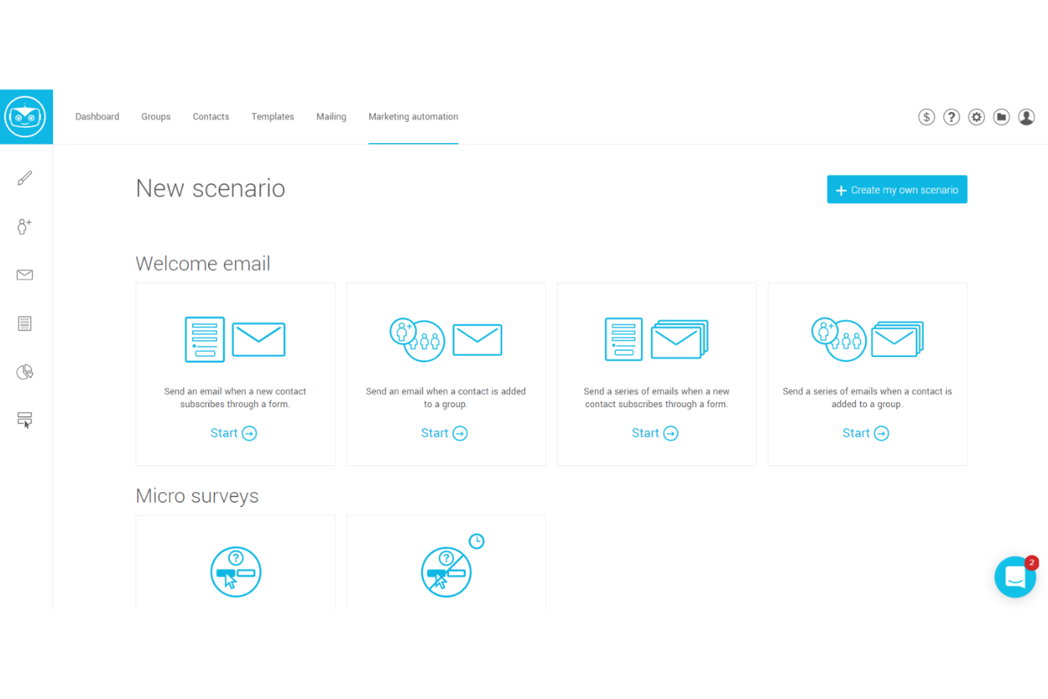 Cyberimpact screenshot - 10 mejores programas de email marketing para organizaciones sin fines de lucro en 2026