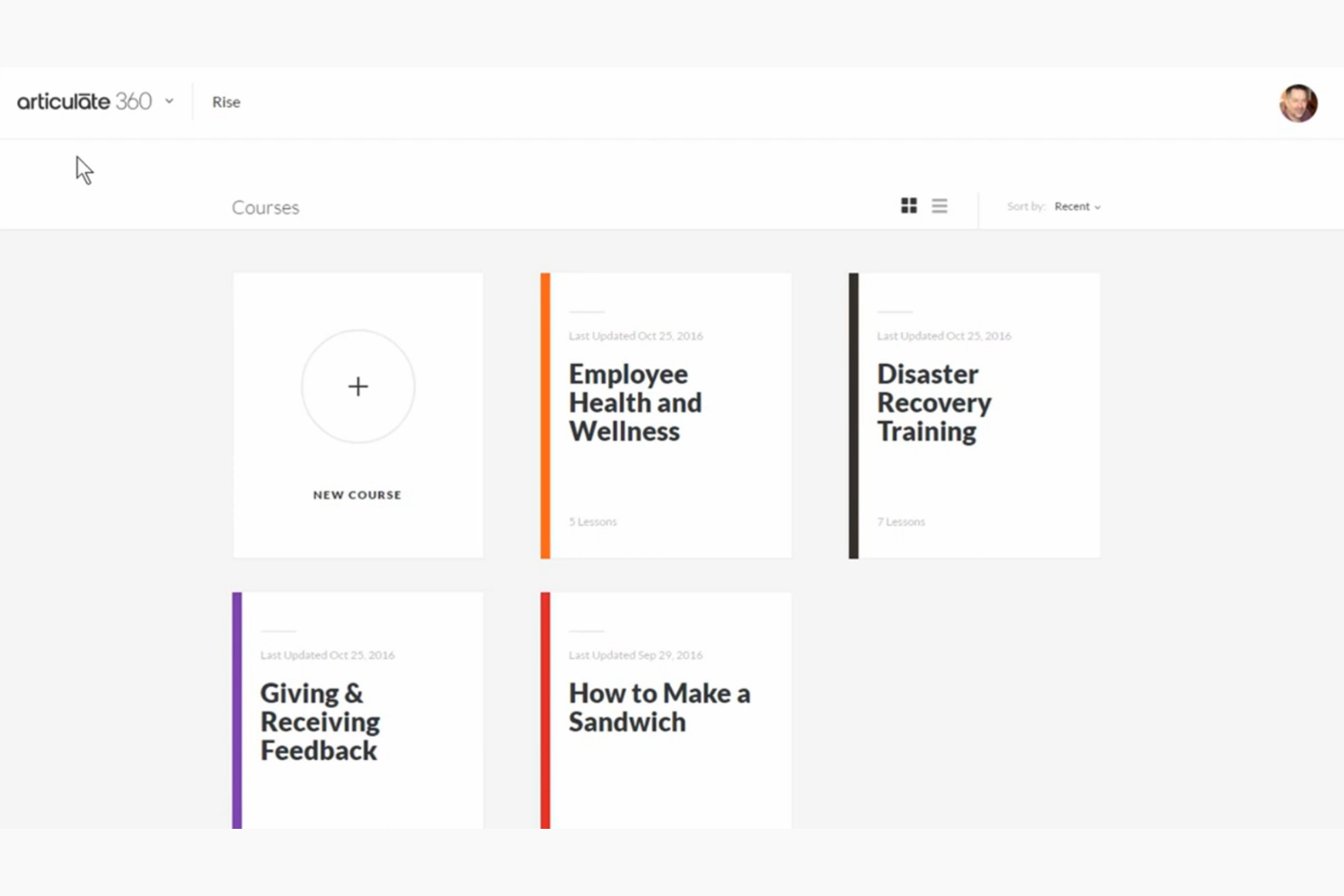 Articulate 360 screenshot - 10 Migliori Strumenti di Scrittura di Contenuti con IA che Ho Testato Nel 2026