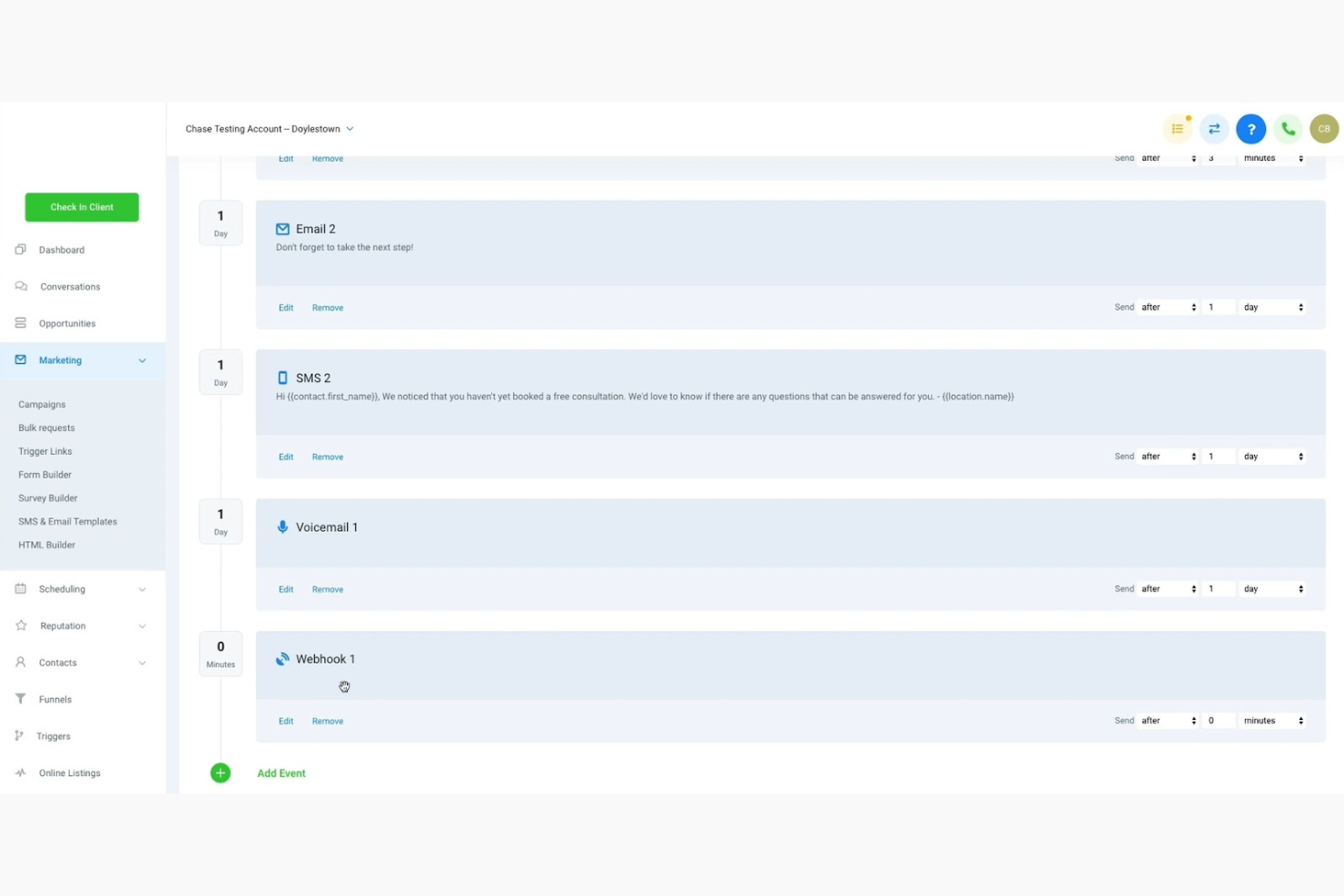 HighLevel screenshot - 10 Migliori Software di Drip Marketing Recensiti nel 2026