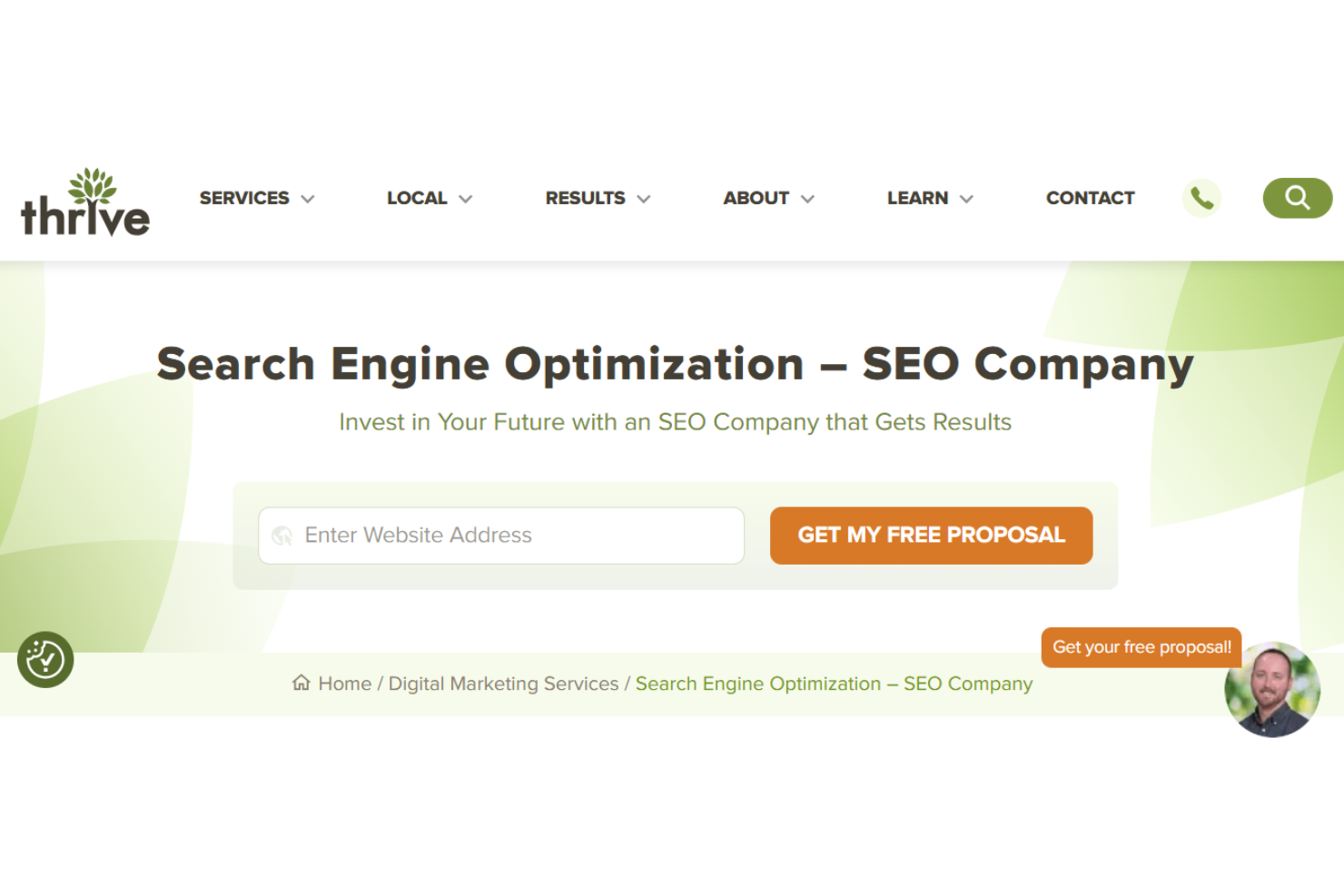 Thrive Internet Marketing Agency screenshot - 10 Migliori Agenzie SEO Recensite nel 2026
