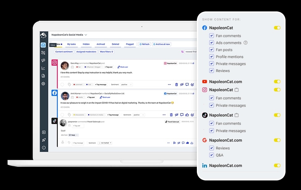 NapoleonCat screenshot - 10 migliori alternative a Hootsuite recensite nel 2026