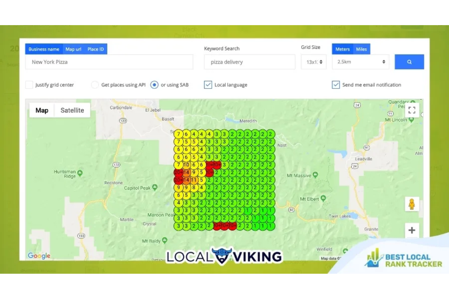 Local Viking screenshot - 10 migliori strumenti SEO locali nel 2026