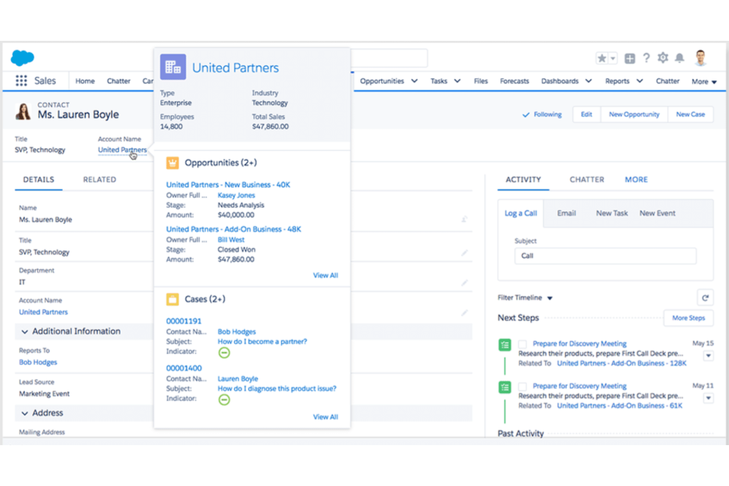 Salesforce screenshot - 10 strumenti di tecnologia per il marketing scelti per il 2026 per potenziare la tua strategia di marketing