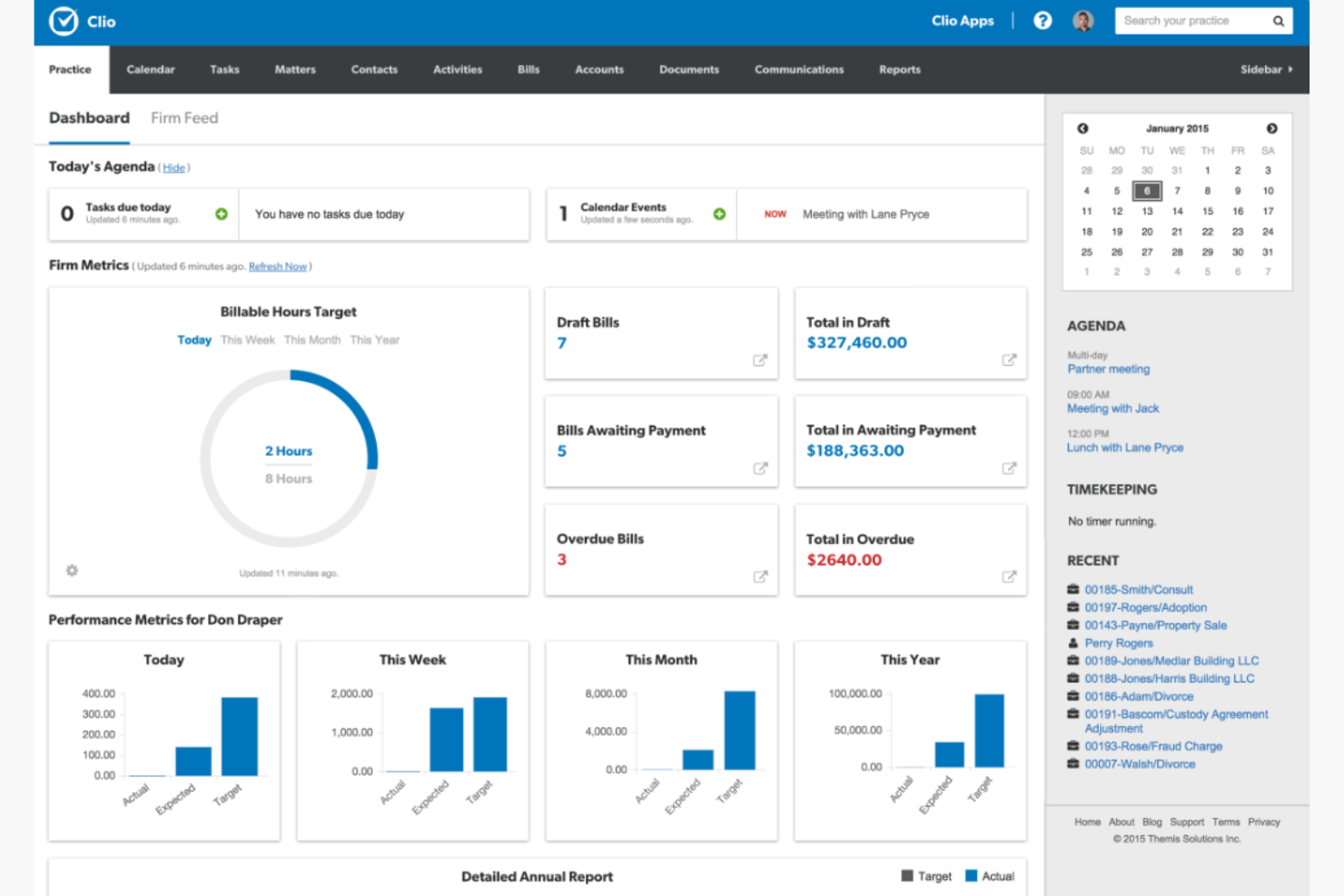 Clio screenshot - 10 migliori software per la gestione della proprietà intellettuale per team legali nel 2026