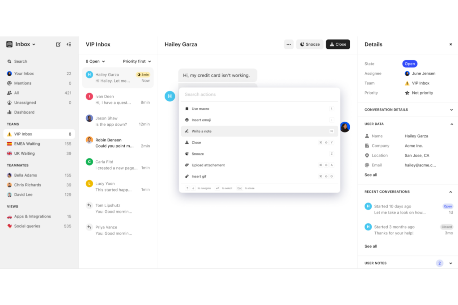 Intercom screenshot - 10 Mejores Plataformas de Marketing B2B Analizadas para 2026