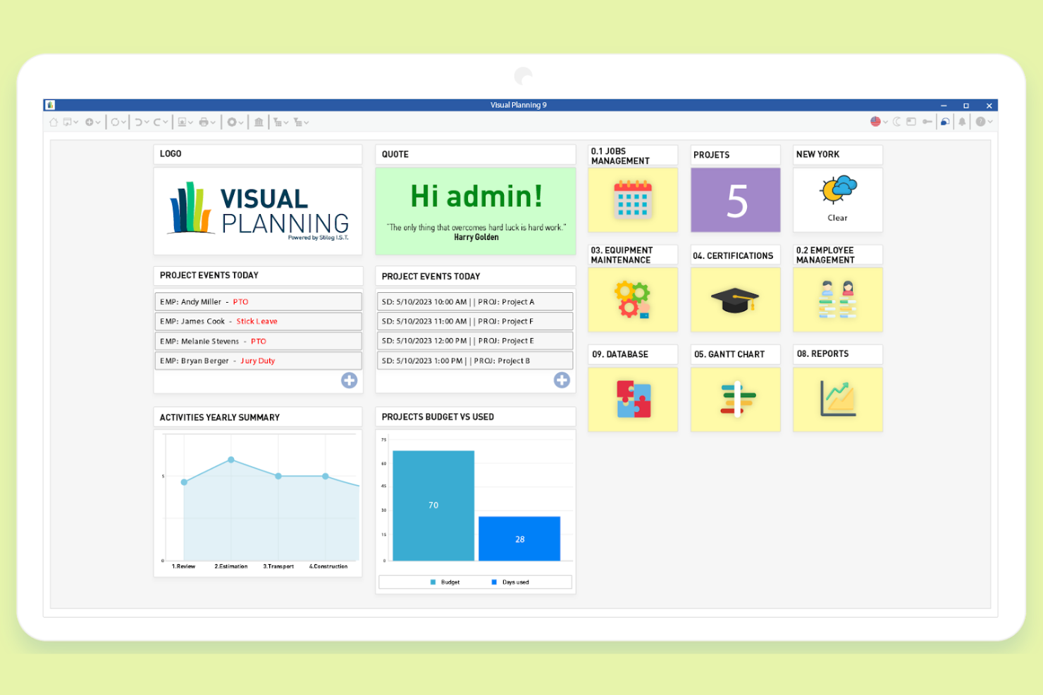 Visual Planning screenshot - 10 mejores alternativas a Trello seleccionadas para 2026