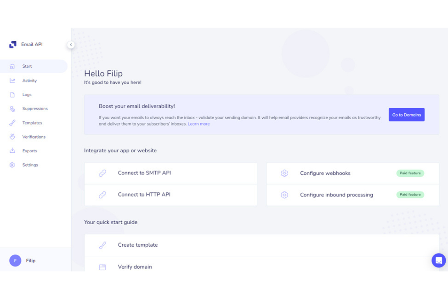 Elastic Email screenshot - 10 mejores programas de email marketing para organizaciones sin fines de lucro en 2026