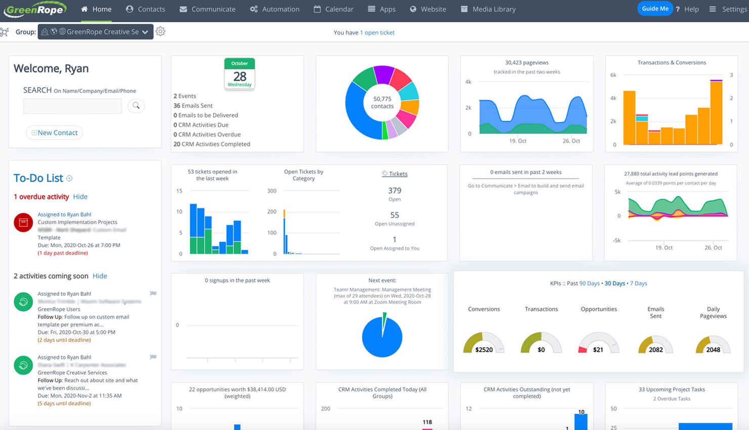 GreenRope screenshot - 10 Mejores Software de Marketing Multicanal Analizados en 2026