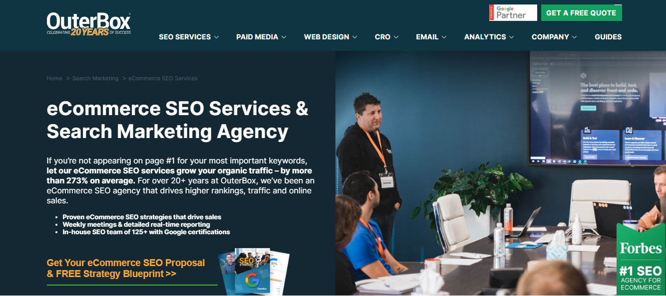 OuterBox screenshot - 10 migliori agenzie di marketing dei contenuti recensite nel 2026