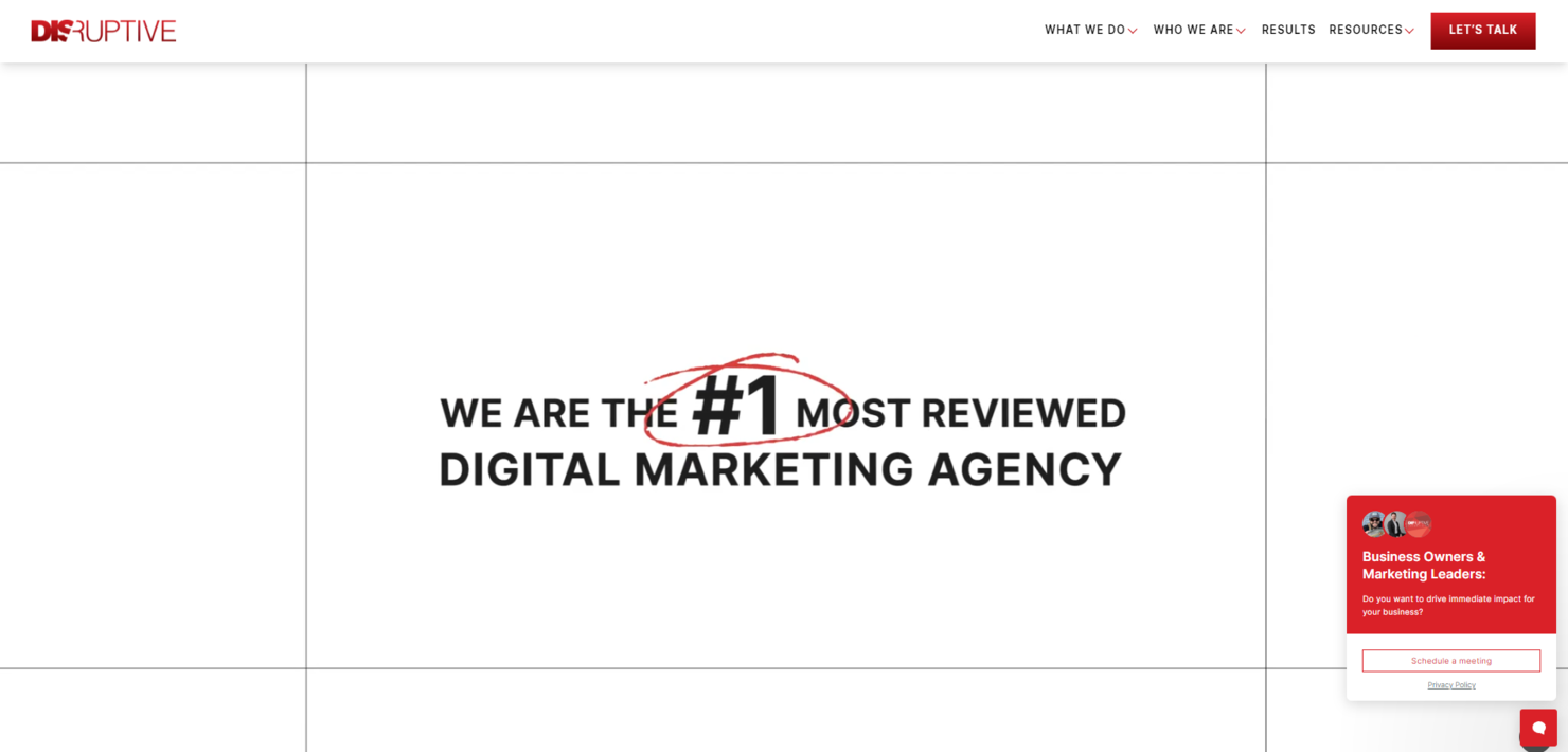 Disruptive Advertising screenshot - 1 Mejores agencias de marketing PPC en 2026