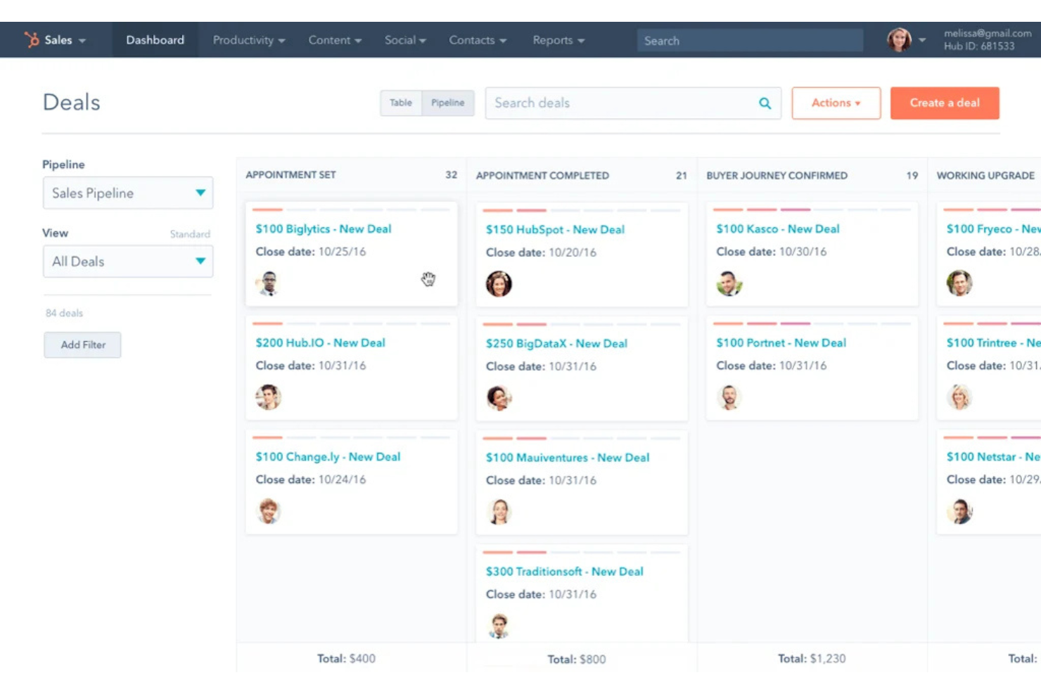 HubSpot screenshot - 10 beste Demandbase-Alternativen im Test 2026