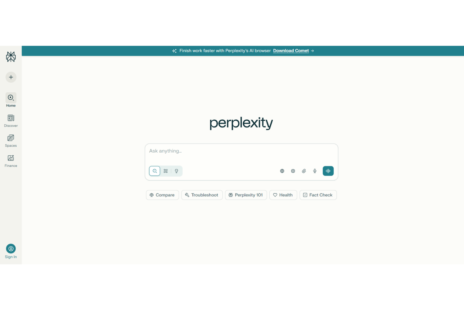 Perplexity AI screenshot - 10 beste SEO-schrijfhulpmiddelen geselecteerd voor 2026