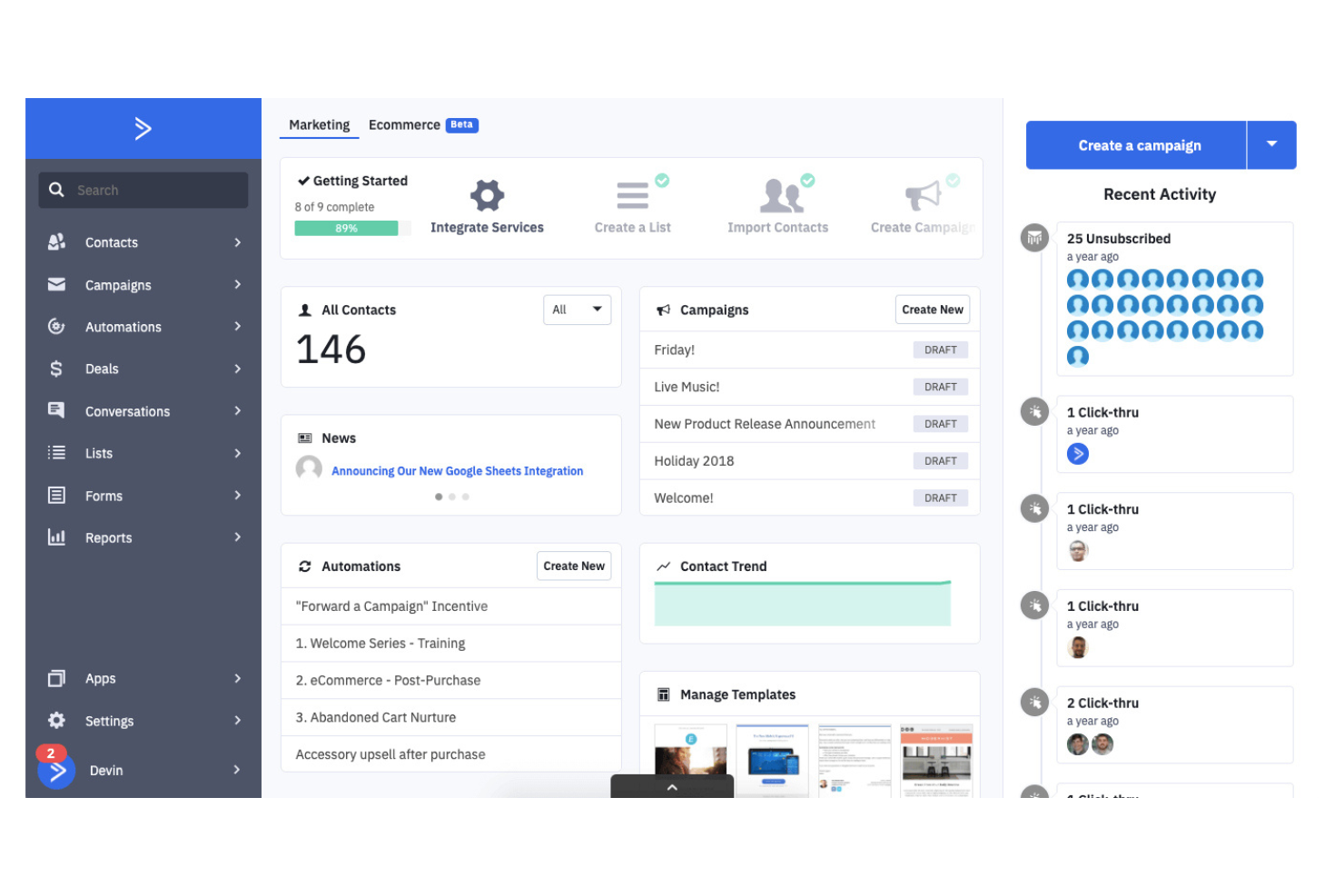 ActiveCampaign screenshot - 10 beste alternatieven voor Constant Contact beoordeeld in 2026