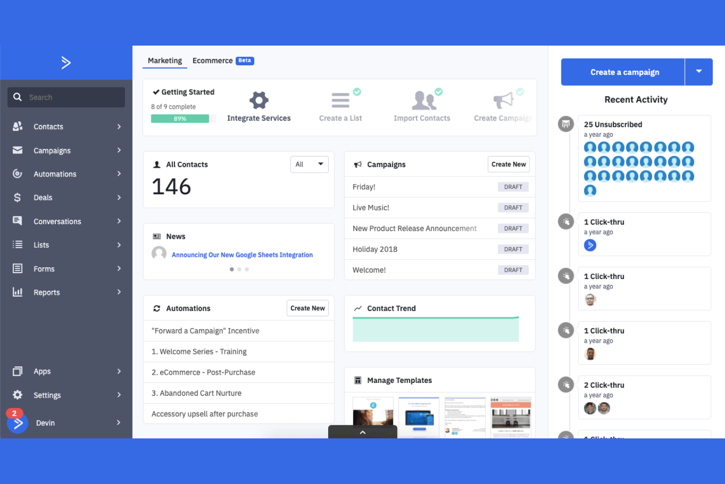 ActiveCampaign screenshot - 10 beste software voor lifecyclemarketing in 2026