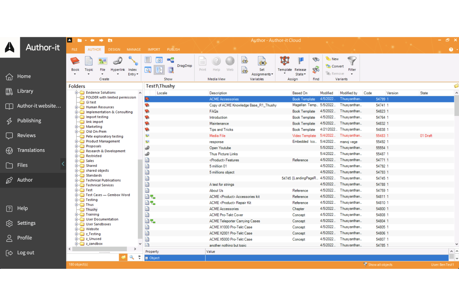 Author-it screenshot - 10 beste component-contentmanagementsystemen in 2026