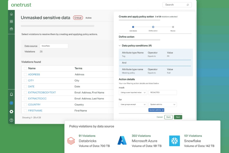 OneTrust screenshot - 10 beste platforms voor toestemmingsbeheer beoordeeld in 2026