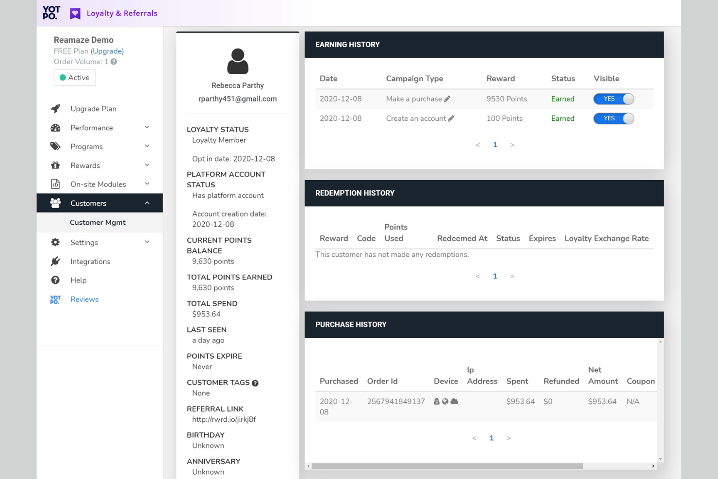 Yotpo screenshot - 19 beste softwareoplossingen voor loyaliteitsbeheer in 2026