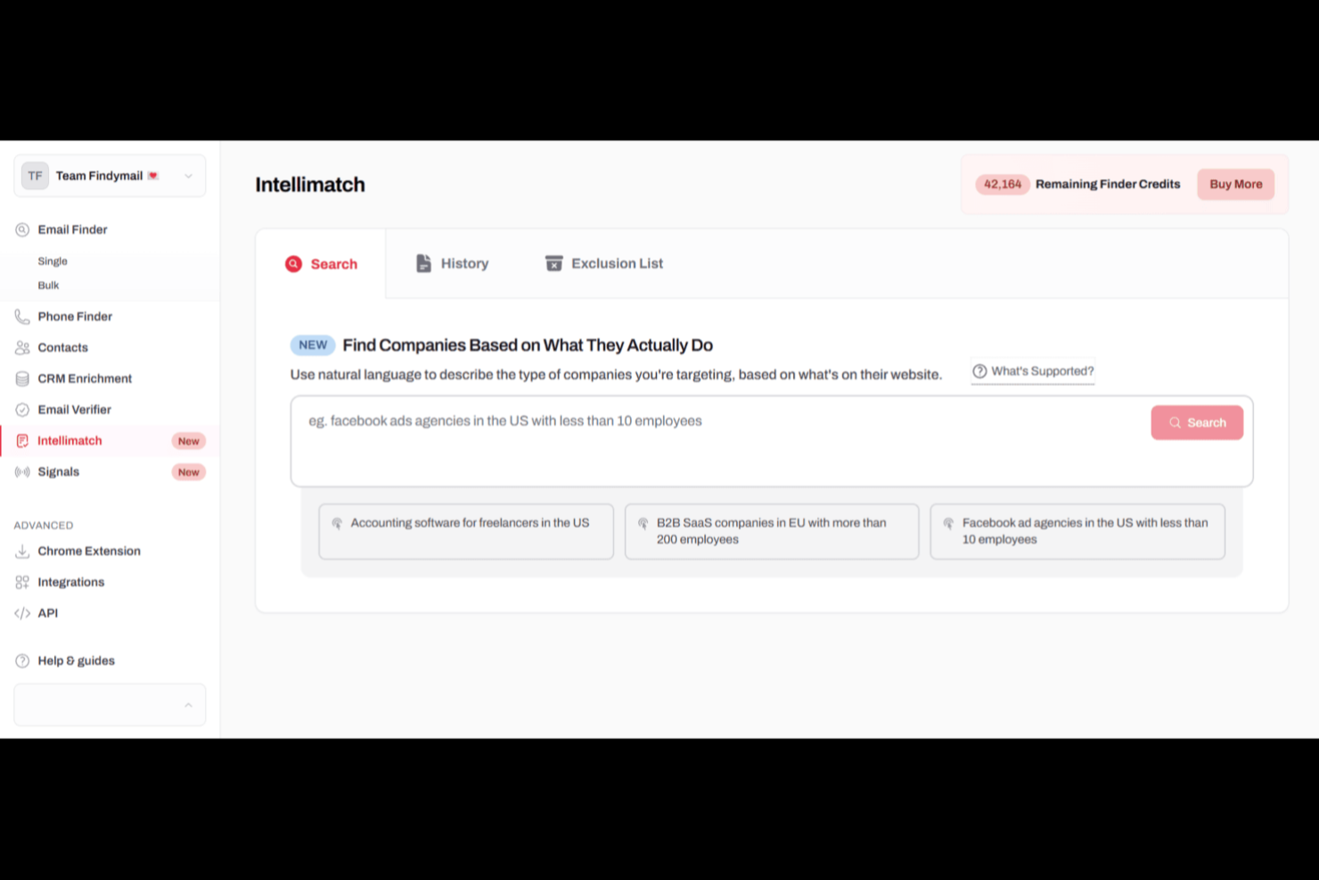 Findymail screenshot - 10 beste tools voor leadgeneratie beoordeeld in 2026