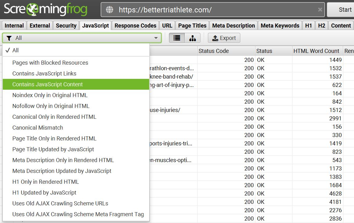 Screaming Frog screenshot - 10 webanalysetools geselecteerd voor 2026
