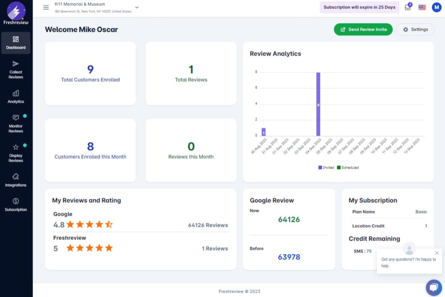 Freshreview screenshot - 10 beste software voor het beheren van Google-beoordelingen beoordeeld in 2026