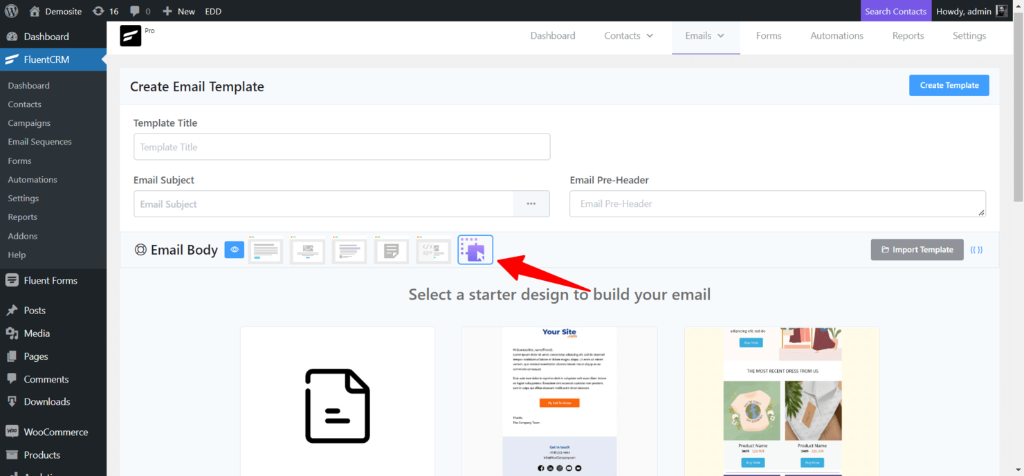 FluentCRM screenshot - 10 beste open source-e-mailmarketingsoftware voor 2026