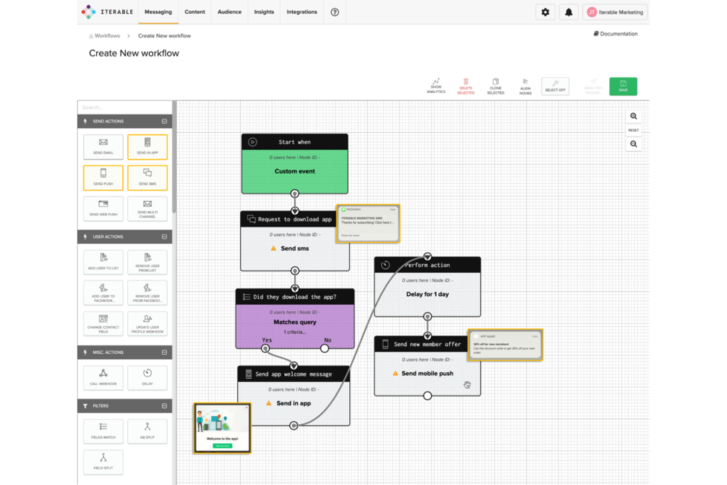 Iterable Nova Agent screenshot - 10 Beste Alternatieve Tools voor Klaviyo voor E-mailmarketing in 2026