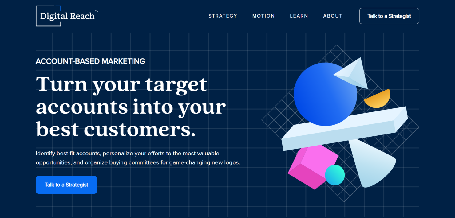 Digital Reach Agency screenshot - 10 beste bureaus voor accountgebaseerde marketing beoordeeld in 2026