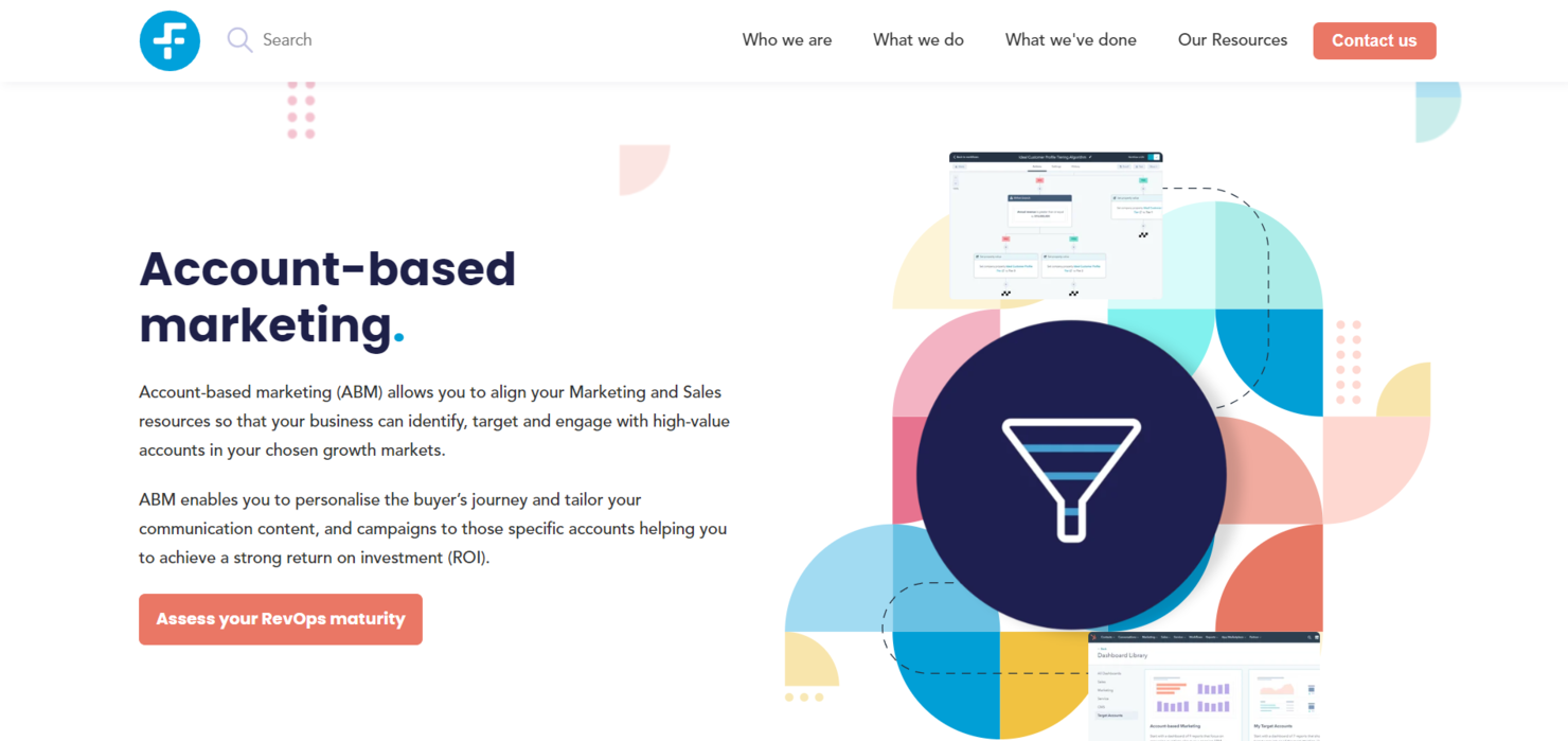 Six &amp; Flow screenshot - 10 beste bureaus voor accountgebaseerde marketing beoordeeld in 2026