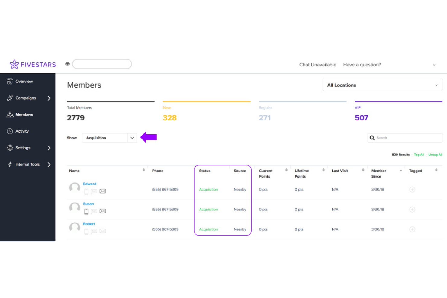 Fivestars screenshot - 10 beste software voor loyaliteitsprogramma’s voor kleine bedrijven in 2026
