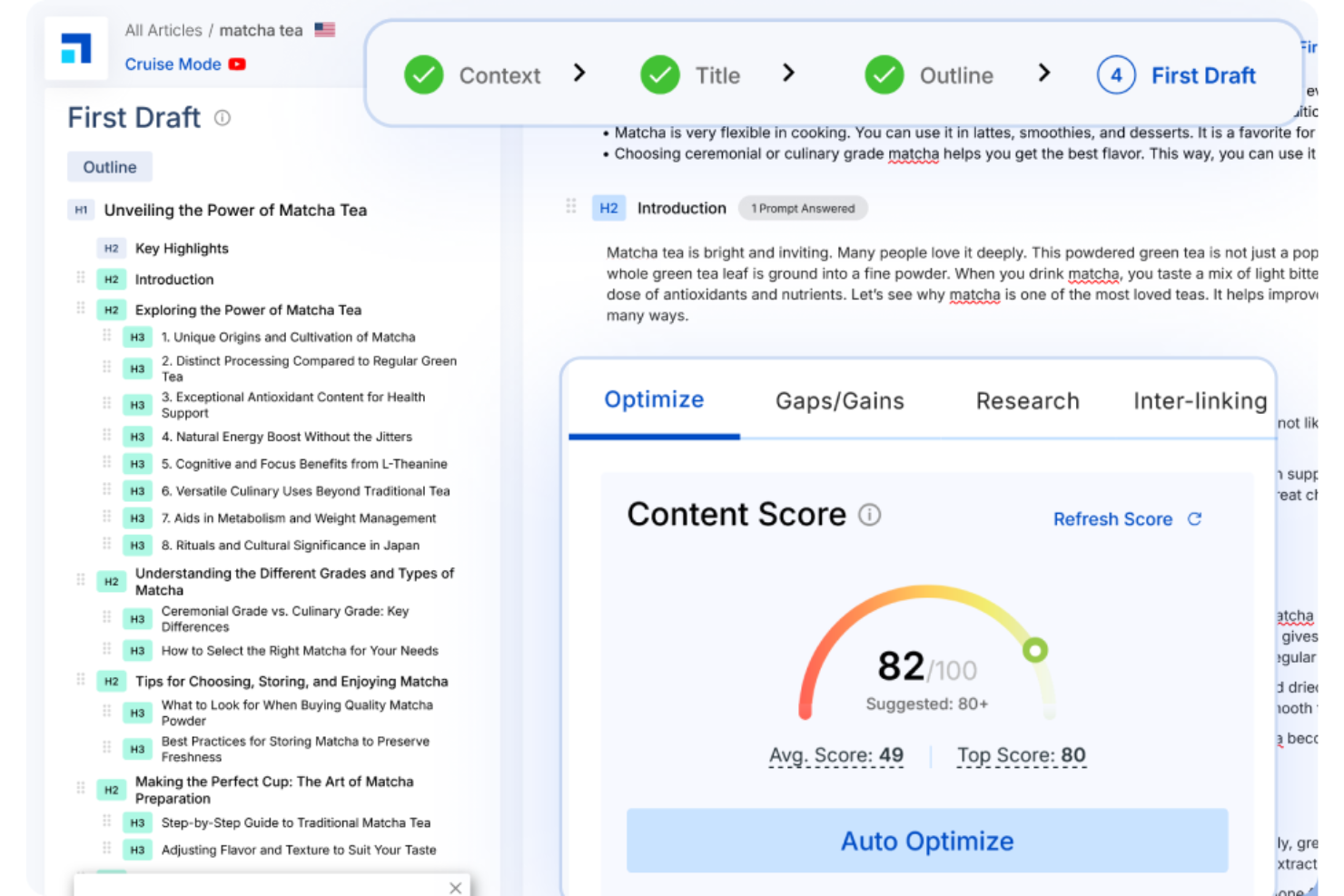 Scalenut screenshot - 10 beste Grammarly-Alternativen für 2026