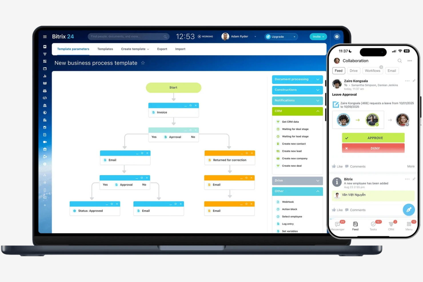 Bitrix24 screenshot - Las 10 mejores alternativas a Pipedrive analizadas en 2026