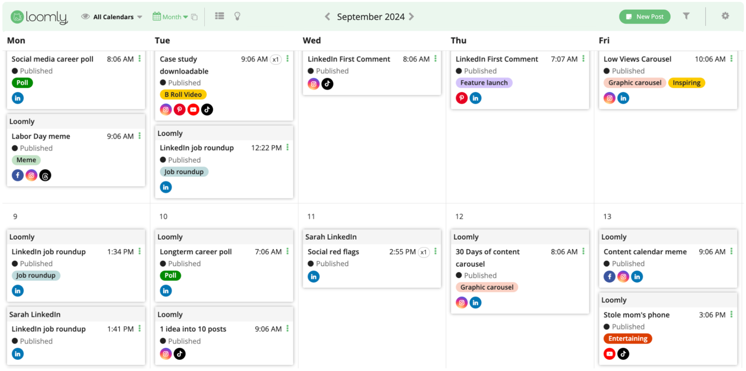 Loomly screenshot - Die 10 besten Sprout-Social-Konkurrenten im Test 2026