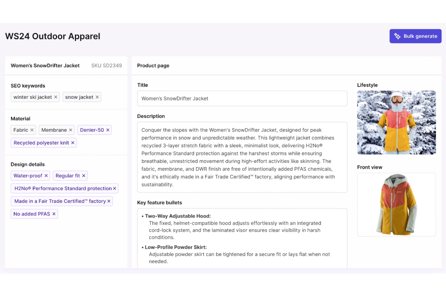 Hypotenuse AI screenshot - 10 beste alternatieven voor Grammarly voor 2026