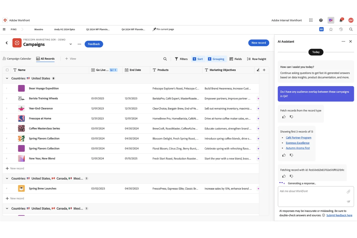 Adobe Workfront screenshot - 10 Smartsheet-alternatieven in 2026