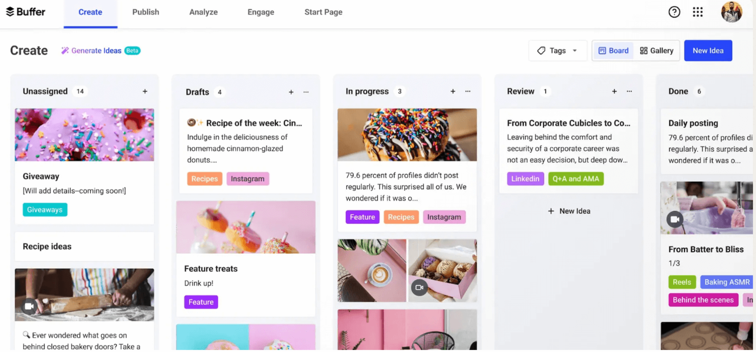 Buffer screenshot - 10 beste Sprinklr-alternatieven in 2026