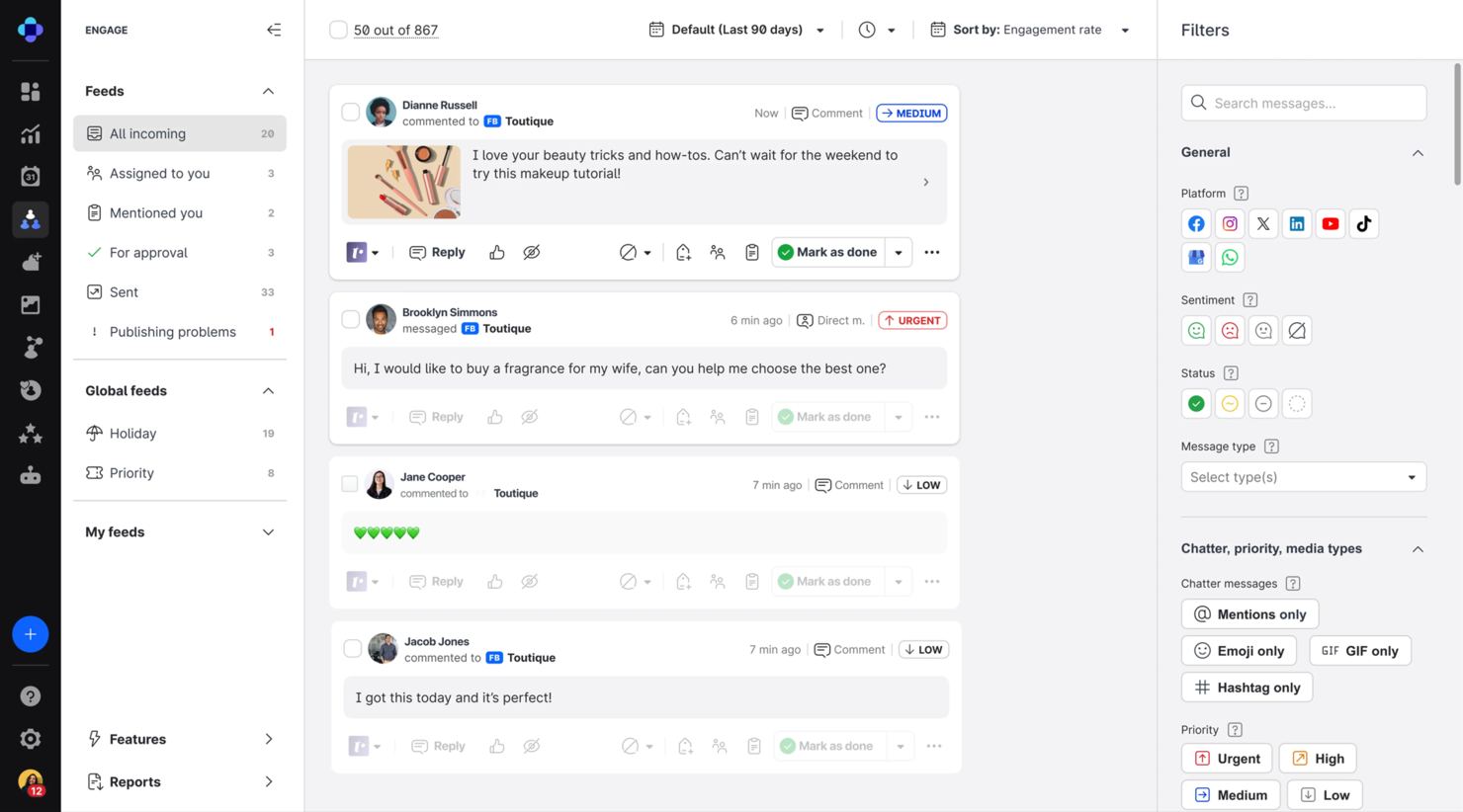 Emplifi screenshot - 10 mejores competidores de Sprout Social analizados en 2026