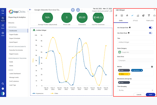 TapClicks screenshot - Die 10 besten Adverity-Alternativen im Test 2026