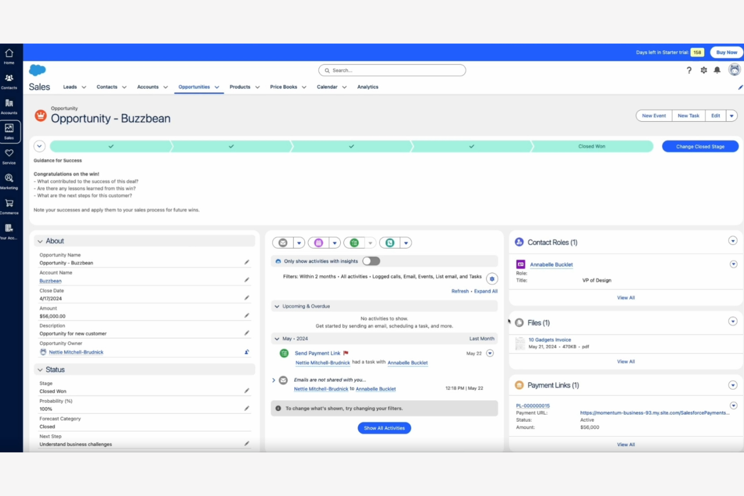 Salesforce screenshot - 10 meilleures alternatives à Pipedrive évaluées en 2026