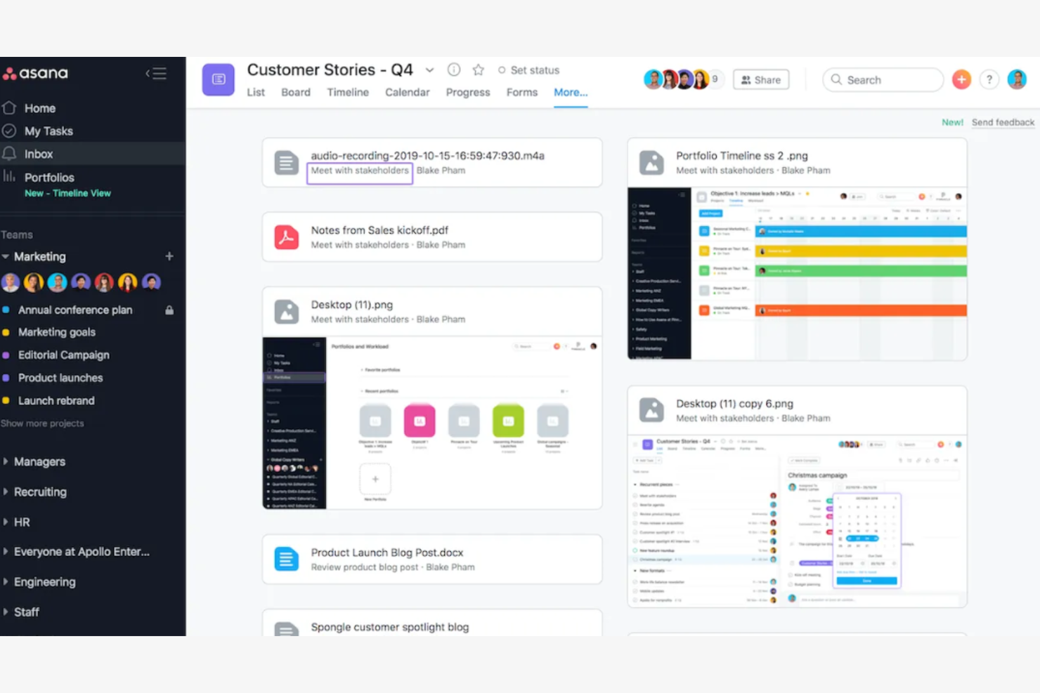 Asana screenshot - 10 beste Bonsai-Alternativen im Test 2026